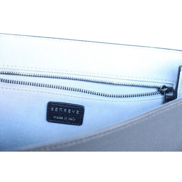 Senreve Women's Large Soft Black Cavalla Satchel Piccola Leather Clutch $1100 - Picture 9 of 13